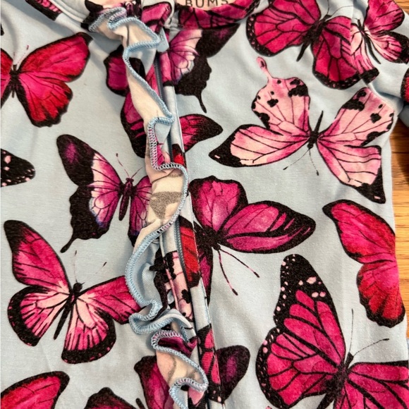 Little Bum Bums Baby Girl Butterfly Pajamas size 9-12 Months - Picture 5 of 9